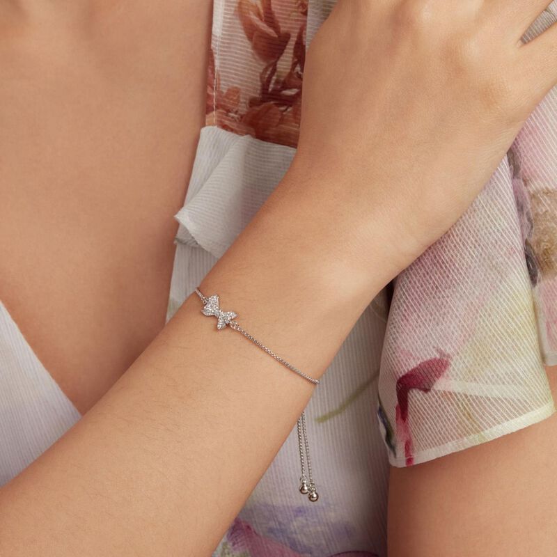 Ted Baker Barset Crystal Bow Adjustable Bracelet image number 2